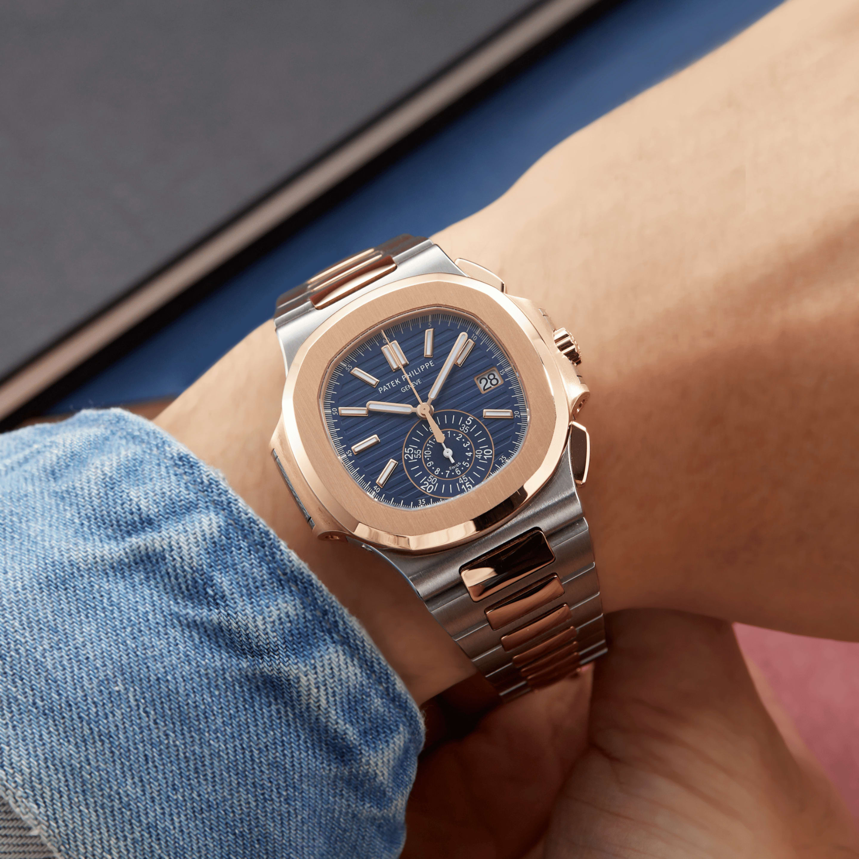 Patek Philippe Nautilus 5980/1R Rose Gold Blue